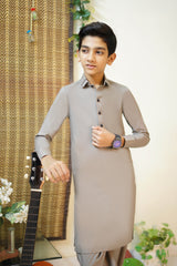 New Grey Designer Kids and Boy's Kameez Shalwar RJ-KIDS209