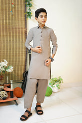 New Grey Designer Kids and Boy's Kameez Shalwar RJ-KIDS209