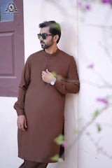 Hazelnut Brown Men's Kameez Shalwar RJ-KS606