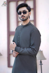Dark Olive Green Men's Kameez Shalwar RJ-KS603