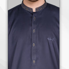 Shadow Navy Mens Kameez Shalwar Embroidery RJ-KS573