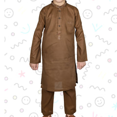 Chestnut Brown Boy's Kurta Pajama RJ-KIDS215