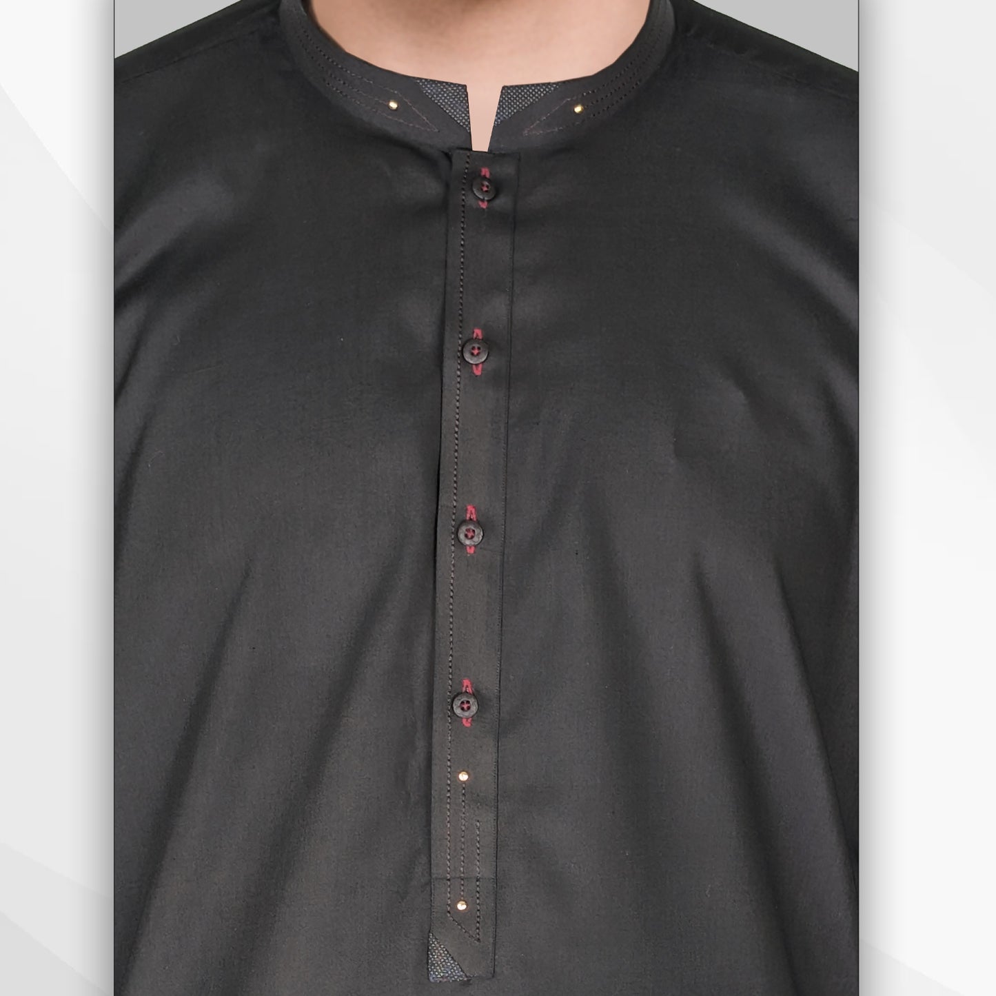 Jet Black Mens Kameez Shalwar RJ-KS579