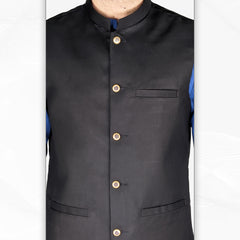 Men's Black Waistcoat (RJ-W216)