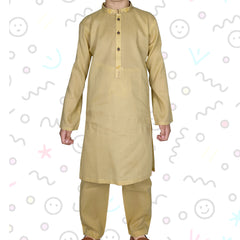 Golden Beige Boy's Kurta Pajama RJ-KIDS210