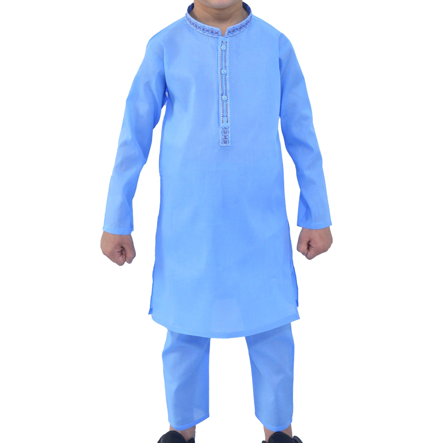 Sky blue Boy's cotton Kurta Pajama RJ-KIDS154