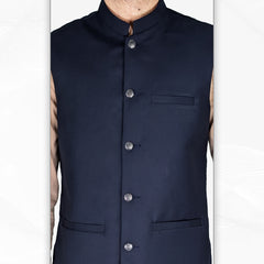 Men's Navy Blue Waistcoat (RJ-W218)