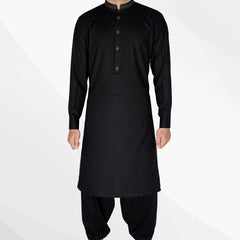 Phantom Black Mens Kameez Shalwar Embroidery RJ-KS574