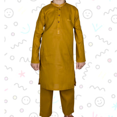 Bronze Gold Boy's Kurta Pajama RJ-KIDS219