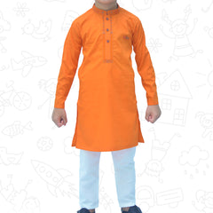 Orange Boy's cotton Kurta Pajama RJ-KIDS175