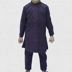Purple Boy's Wash & Wear Kurta Pajama RJ-KIDS187