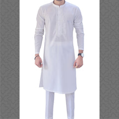 Off White Men's Kurta Pajama RJ-K188