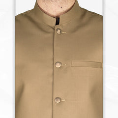 Men's Light Brown Waistcoat (RJ-W215)