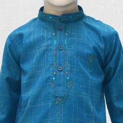Sea Green Boy's Wash & Wear Kurta Pajama RJ-KIDS186