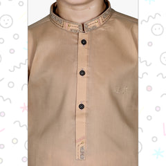 Sand Brown Boy's Kurta Pajama RJ-KIDS217