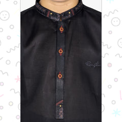 Phantom Black Boy's Kurta Pajama RJ-KIDS211