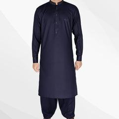 Shadow Navy Mens Kameez Shalwar Embroidery RJ-KS573