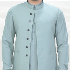 Men's Kameez Shalwar with Waistcoat (RJ-KSW104)