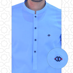 Sky Blue Cotton Men's Kameez Shalwar RJ-KS510