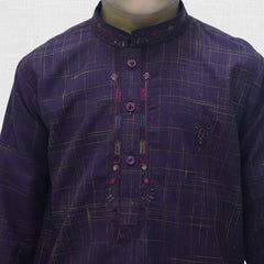 Purple Boy's Wash & Wear Kurta Pajama RJ-KIDS187