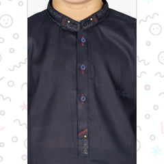 Navy Blue Boy's Kurta Pajama RJ-KIDS218
