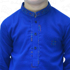 Royal Blue Boy's cotton Kurta Pajama RJ-KIDS181