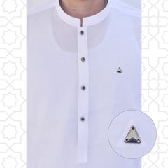 White Cotton Men's Kameez Shalwar RJ-KS504