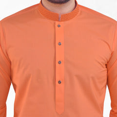 Orange Men's Kurta Pajama RJ-K179