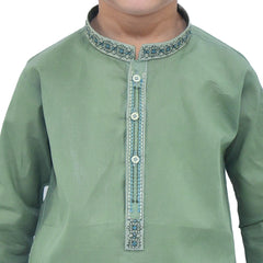 Pista Green Boy's cotton Kurta Pajama RJ-KIDS148