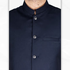 Men's Navy Blue Waistcoat (RJ-W218)