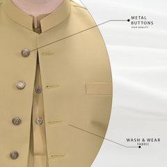 Men's Kameez Shalwar with Waistcoat (RJ-KSW106)