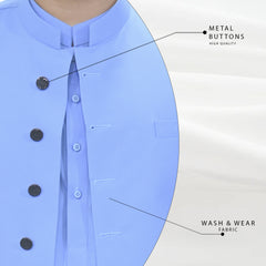 Men's Kameez Shalwar with Waistcoat (RJ-KSW108)