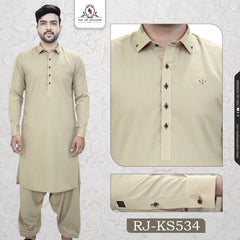 Men's Kameez Shalwar Wash & Wear Fabric RJ-KS534