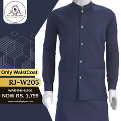 Mens Navy Blue WaistCoat - RJ-W205