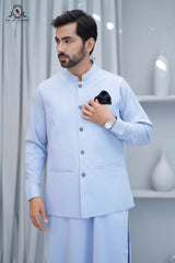 Men’s Premium Wash & Wear Kameez Shalwar – Periwinkle Traditional Wear - (RJ-KSW156)