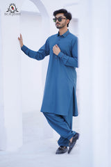 Elegant Blue Mens Kameez Shalwar RJ-KS592