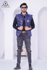 Navy Blue Puffer Jacket – Sleevles