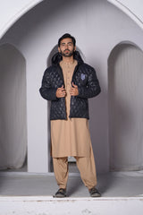 Black Puffer Jacket Males – Full sleeves