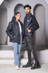 Black Puffer Jacket Females -Full sleaves