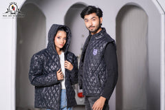 Black Puffer Jacket Females -Full sleaves