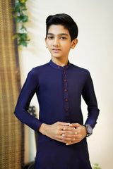 New Navy Blue Designer Boy's Kameez Shalwar RJ-KIDS208