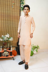 New Skin Peach Designer Boy's Kameez Shalwar RJ-KIDS210