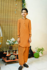 New Mustard Designer Boy's Kameez Shalwar RJ-KIDS212
