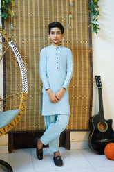 New Sky Blue Designer Boy's Kameez Shalwar RJ-KIDS217