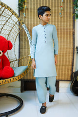 New Sky Blue Designer Boy's Kameez Shalwar RJ-KIDS217