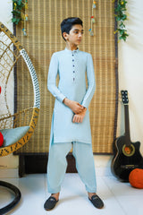 New Sky Blue Designer Boy's Kameez Shalwar RJ-KIDS217