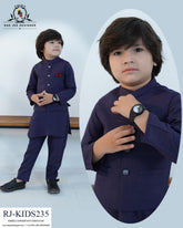 Midnight Plum Waistcoat Set for Boys | RJ-KIDS235