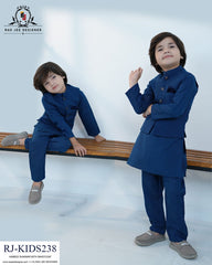 Navy Azure Waistcoat Set for Boys | RJ-KIDS238