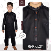 Phantom Black Boy's Kurta Pajama RJ-KIDS211