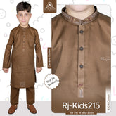 Chestnut Brown Boy's Kurta Pajama RJ-KIDS215